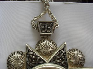 Панагия. Серебро 925 пр. 228 гр. Живопись