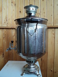 Самовар банка гранями узор волной на 9 л. 1990  г.