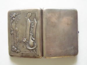 Портсигар Самолет 875 серебро ХАЮС