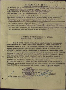 КЗ № 314006 на ст. лейтенанта Волховский фронт
