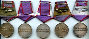 Трудовая Доблесть - 18 штук + Трудовое Отличие - 4 штуки.