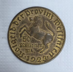 Здоровенная монета НОТГЕЛЬД!!! 50 мл. марок!!!!