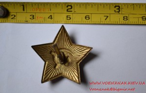 Звезда на фуражку командира РККА ранняя, серп и молот (3)