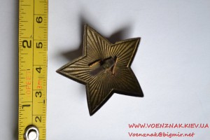 Звезда на фуражку командира РККА ранняя, серп и молот (5)