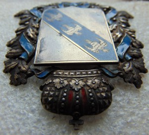 Герб Курска, серебро, эмаль