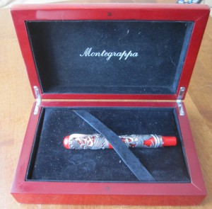 Ручка Montegrappa,серебро,  яркая