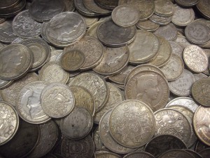 Серебряные монеты, Латвия, серебро, микс.