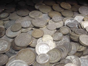 Серебряные монеты, Латвия, серебро, микс.