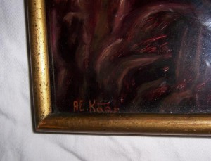 ЖИВОПИСЬ МАСЛОМ НА СТЕКЛЕ "ДЕВУШКА В ЛЕСУ"