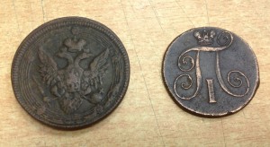 5 коп 1807 и 2 коп 1800 года