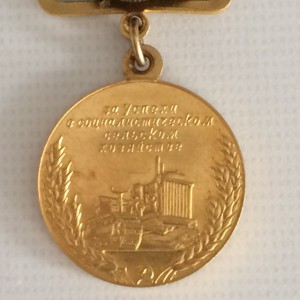 Малая золотая и большая серебряная медали ВСХВ на одного.