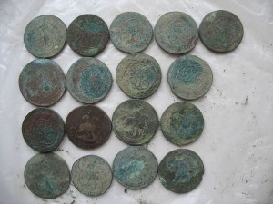 Клад. 2-5 коп Екатерина/Елизавета.256шт