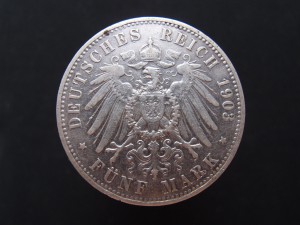 5 марок 1903 г. Пруссия.