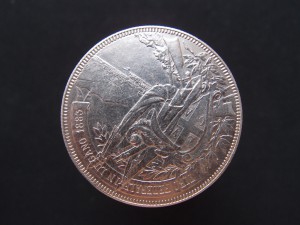 5 франков 1883 г. Швейцария.