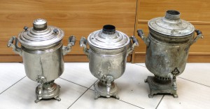 Самовары 3шт. ранние Советы - Один с орденом Герой Труда