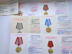 Комплект на одного,Слава 3 ст,1и2 От.юбилейные,много медалей