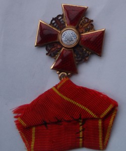 Святая Анна 3-й степени (эмаль, золото)