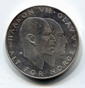 Норвегия.25 крон.1970. Серебро