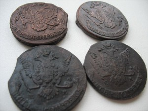 5 коп Екатерины 4шт