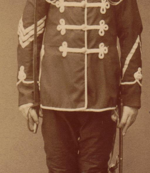 Что за красавец с саблей? Гусар? 1880-е гг.
