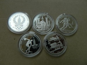 олимпиада платина пруф набор 5 монет