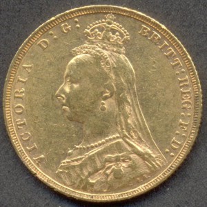 Соверен 1890 года.