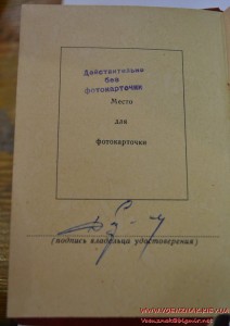 Золотая медаль и диплом за окончание Военного института