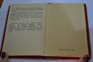 Золотая медаль и диплом за окончание Военного института