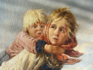 Картина девочка бегущая от грозы