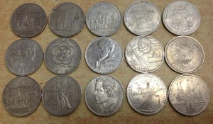 15 юбилейных рублей СССР