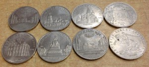 5 рублей юбилейных СССР 8 штук
