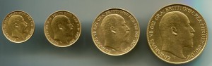 Великобритания Edvard VII specimen coins 1902