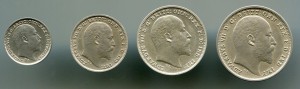 Великобритания Edvard VII specimen coins 1902
