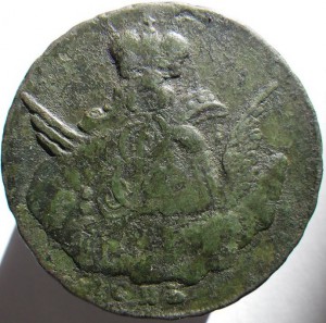 1 копейка 1756 года. Перечекан. Продажа.