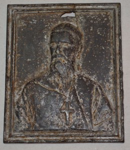 Плакетка " Св. Иоанн Кронштадский " Касли. Тепляков.1898 г.