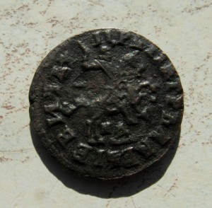 копейка 1717 г. П перевёрнута в Копейка