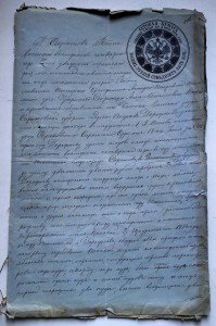 Здоровенный судебный документ 1874г.
