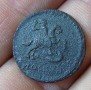 Копейка крестовая 1728 - Москва