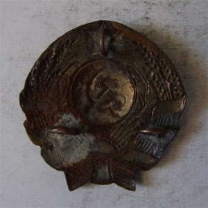 Кокарда мл. начальствующего и ряд. состава милиции, 1936 год