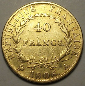 40 франков Наполеон 1806г.
