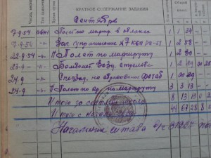 Летная книжка штурмана авиации Военно-Морских сил