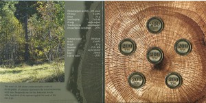 Оффициальный комплект 6 монет 200 драм дикие деревья Армении