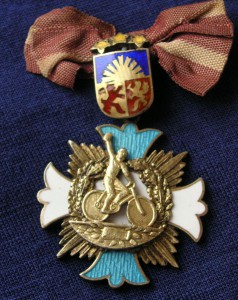 Жетон. Велоспорт, Рига, 1930-е годы.