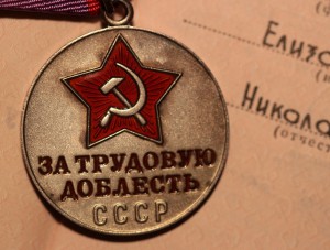 За Трудовую доблесть с документом (1986 г.)