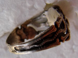 Кольцо "Адамова голова". серебро, 84