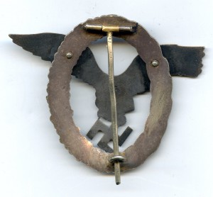 Знак ПИЛОТА Люфтваффе. "BSW". Экспертиза Niemann.