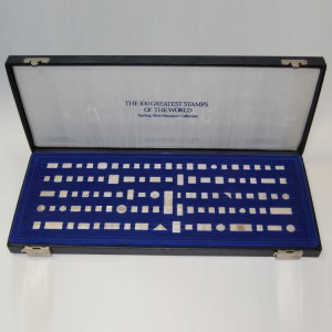Набор слитков "100 величайших марок мира" 1981г. Ag.