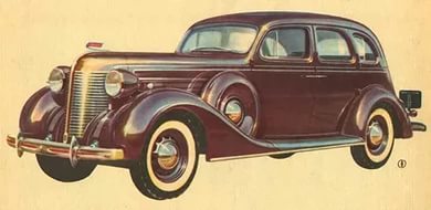 Красивая машина с коллективом военных. 1948 год.