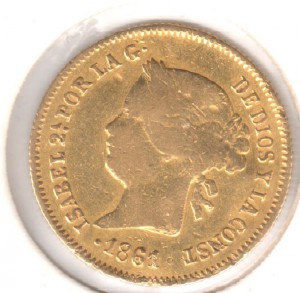 1 Песо (золото) Испания 1861 год