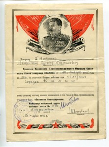 Благодарности за взятие городов, 8 шт. на одного